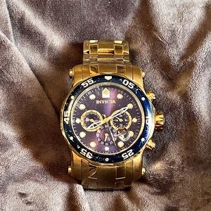 Invicta Gold Chronograph Watch